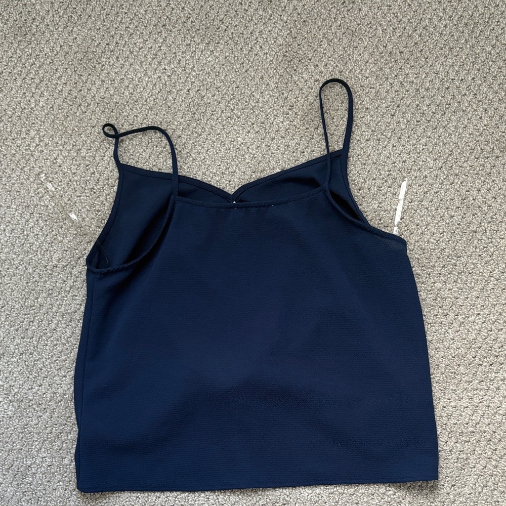 Lush Navy Camisole with Front Twist - Picture 3 of 3